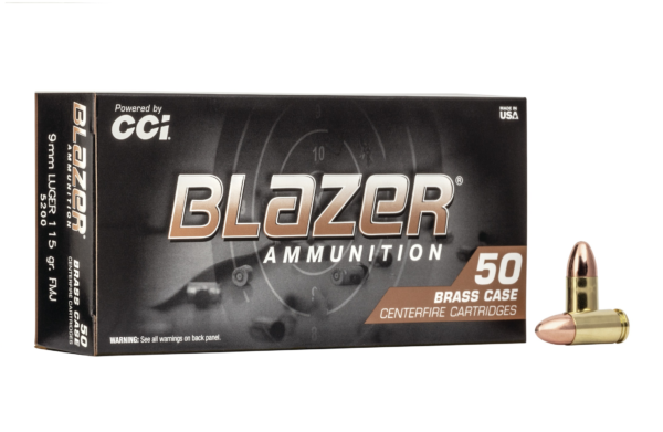 CCI-Blazer-Brass-9mm Ammo-FMJ-A4F-TACTICAL