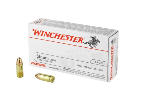 Winchester 9mm 115gr FMJ Luger A4F TACTICAL