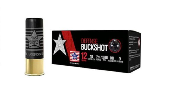 Stars and stripes 00 buckshot 12 gauge #9 2 3/4 A4F TACTICAL