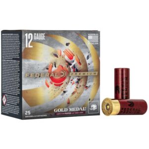Federal Premium Gold Medal Paper 12 Gauge 2¾" Target Load #8 Shot 1 oz 1330 FPS – 25 Rounds