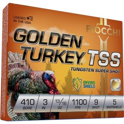 Fiocchi Golden Turkey Tungsten TSS Shotshells 410 ga 3 inch sold at a4f tactical