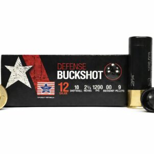 PPU Stars & Stripes Defense 12 Gauge 00 Buckshot 2¾" 9-Pellet 1200 FPS – 10 Rounds
