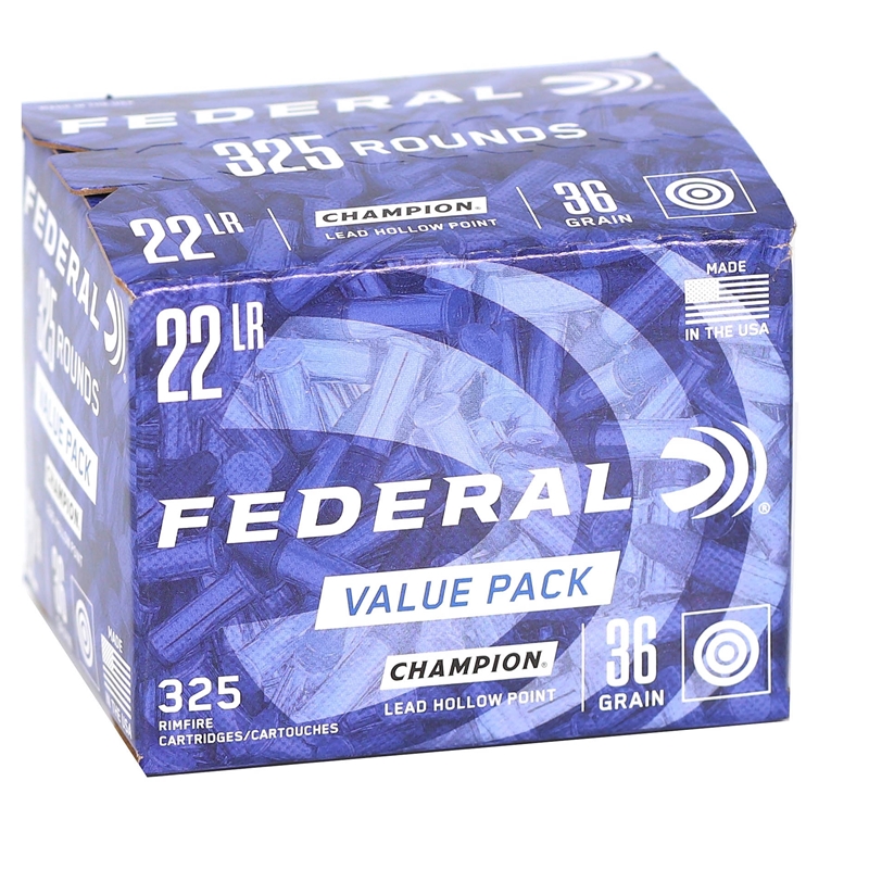 Federal Champion Training 22 Long Rifle Ammo 36 Grain Lead Hollow Point a4ftactical