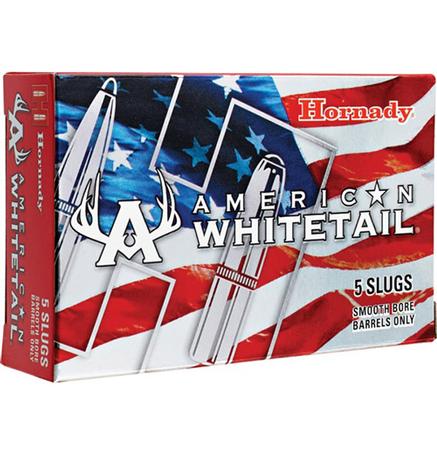 Hornady American Whitetail Shotshell Ammunition 12 ga 1600 fps 1 oz Rifled Slug 5/ct a4ftactical