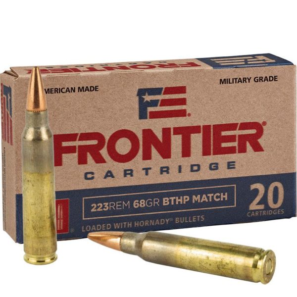 hornady frontier rifle ammunition 223 rem 68 gr bthp match 20 ct FRFR160 1