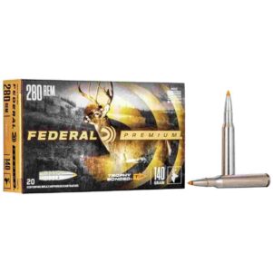 Federal Trophy Bonded Tip Rifle Ammunition .280 Rem 140gr PT 2950 fps 20/ct