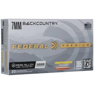 Federal Berger Elite Hunter Rifle Ammunition 7mm Backcountry 195gr HPBT 3000 fps 20/ct