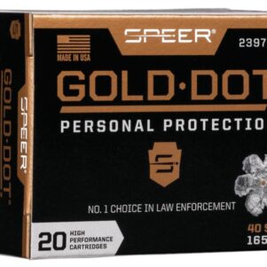Speer Gold Dot Handgun Ammunition .40 S&W 165gr HP 1150 fps 20/ct