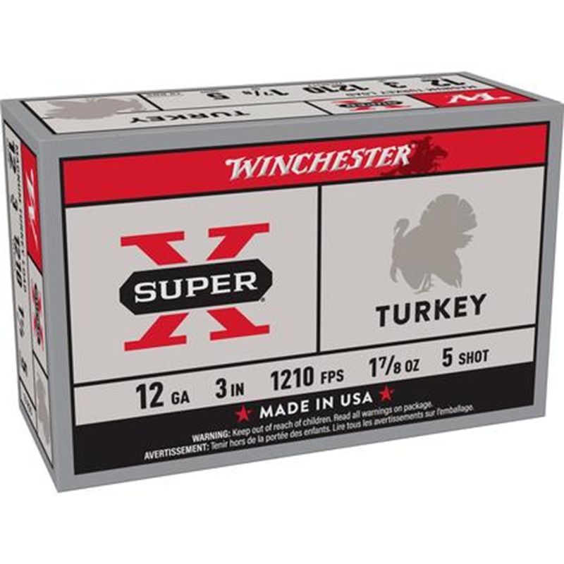 Winchester Super-X Turkey Load 12 Gauge 3″ #5 Shot – 10 Rounds