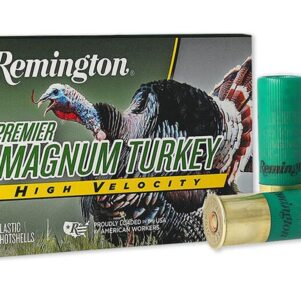 Remington Premier Magnum Turkey HV 12 gauge 3½ inch #4 copper plated lead shotgun shells with box and green hulls