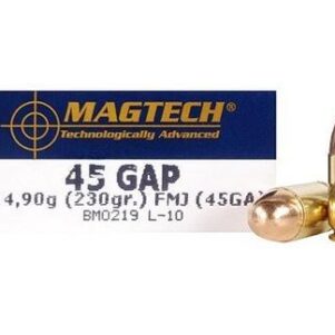 MagTech Handgun Ammunition .45 GAP 230 gr FMJ 837 fps 50/box