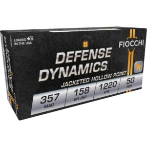 Fiocchi Pistol Shooting Dynamics Handgun Ammunition .357 Mag 158 gr JHP 1220 fps 50/rd