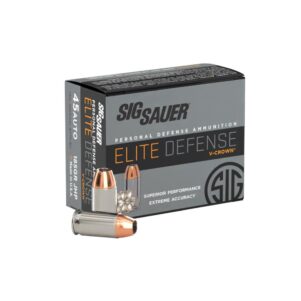 Sig Elite V-Crown Handgun Ammunition  .45 ACP 185 gr JHP 995 fps 20/ct