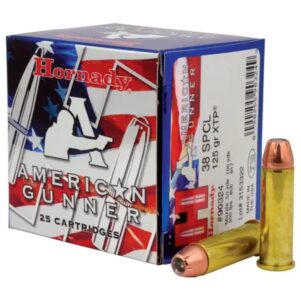 Hornady American Gunner Handgun Ammunition .38 Spl 125 gr XTP 900 fps 25/ct