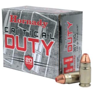 Hornady Critical Duty Handgun Ammo .357 Sig 135 gr Flex Tip 1225 fps 20/ct