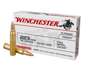 .223 Rem 55gr FMJ Winchester 20 rounds A4F TACTICAL