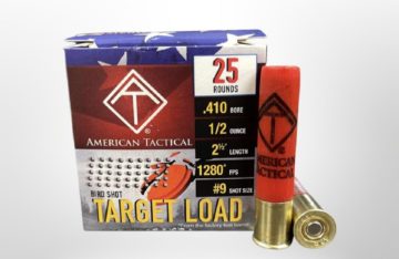ATI .410GA TARGET LOAD #9 SHOT 1/2 OZ 2.5″ – 25 RDS A4F TACTICAL