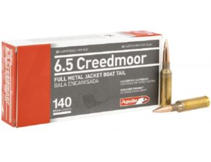 Aguila Rifle Ammunition 6.5 Creedmoor 140 gr FMJ BT 2600 fps 20/ct A4F TACTICAL